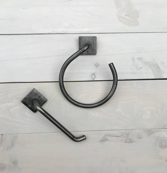 Simple & Modern Toilet Paper Holder Set - Handcrafted in Vermont